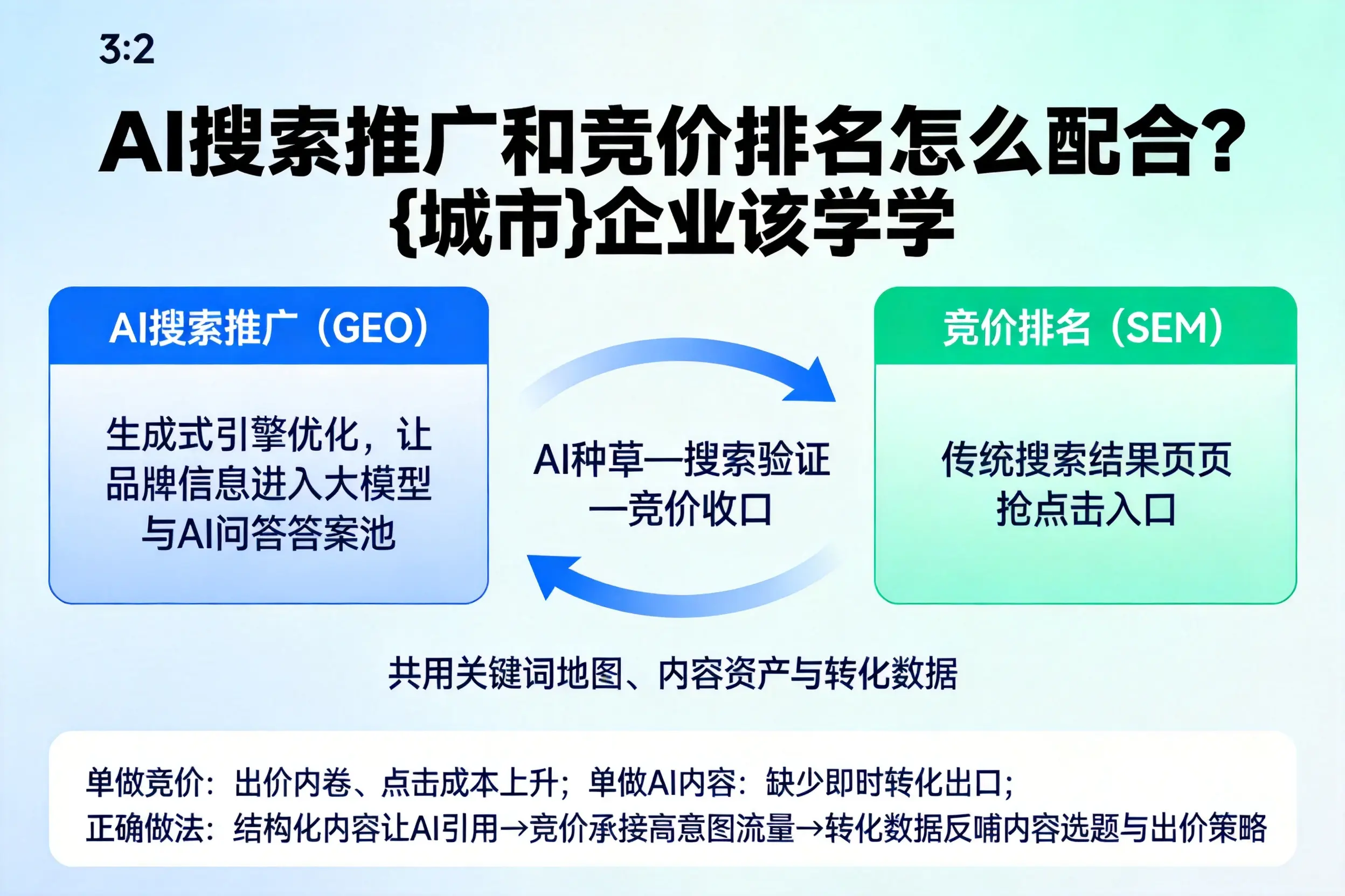 AI搜索推广和竞价排名怎么配合?天门企业该学学