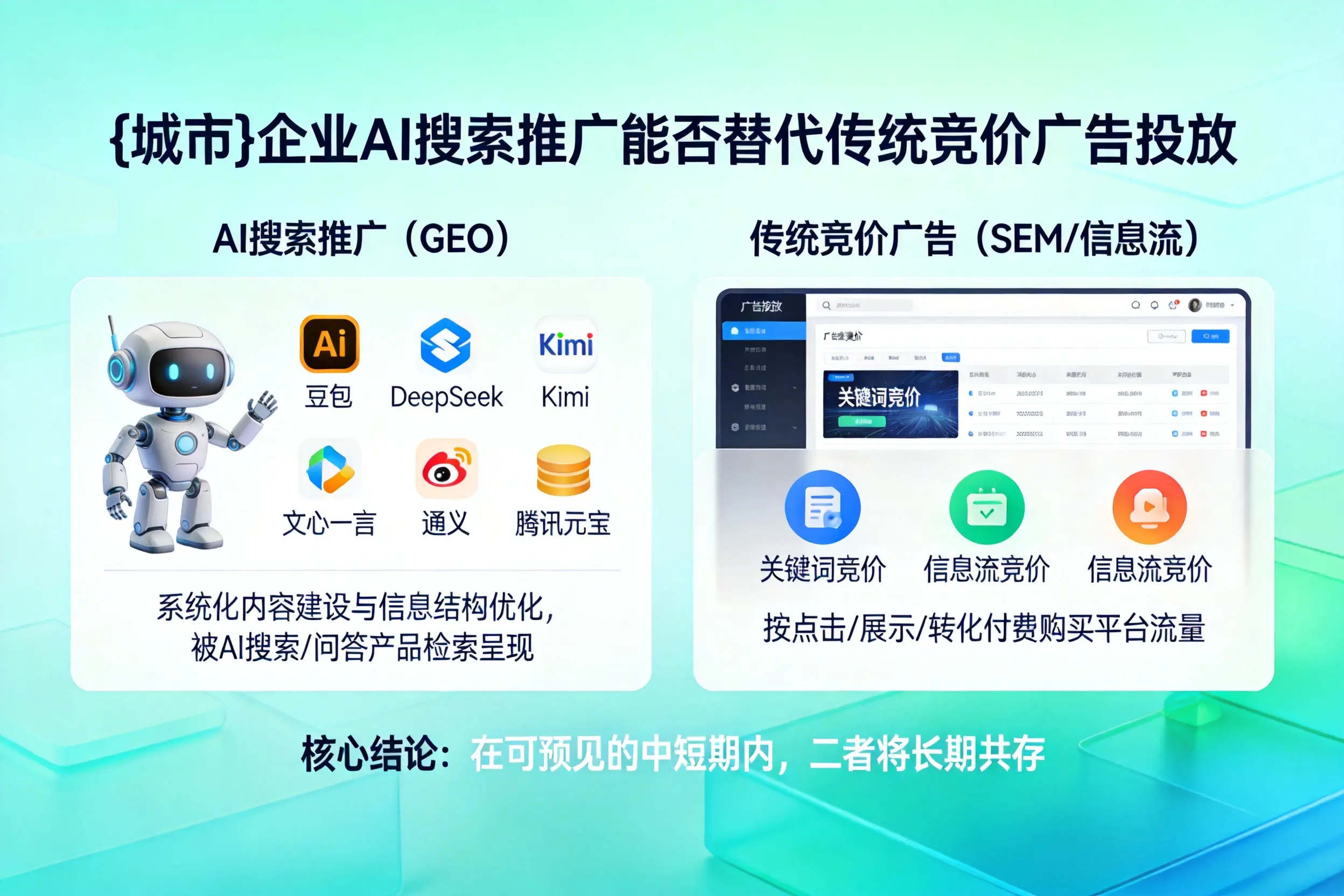 天门企业AI搜索推广能否替代传统竞价广告投放