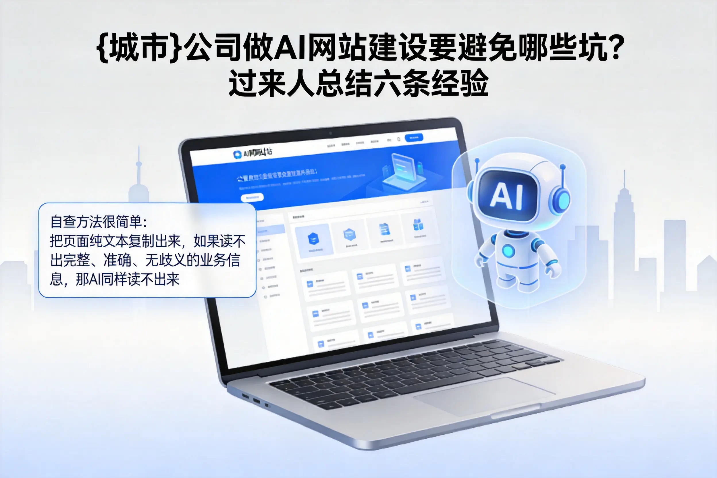 天门公司做AI网站建设要避免哪些坑?过来人总结六条经验