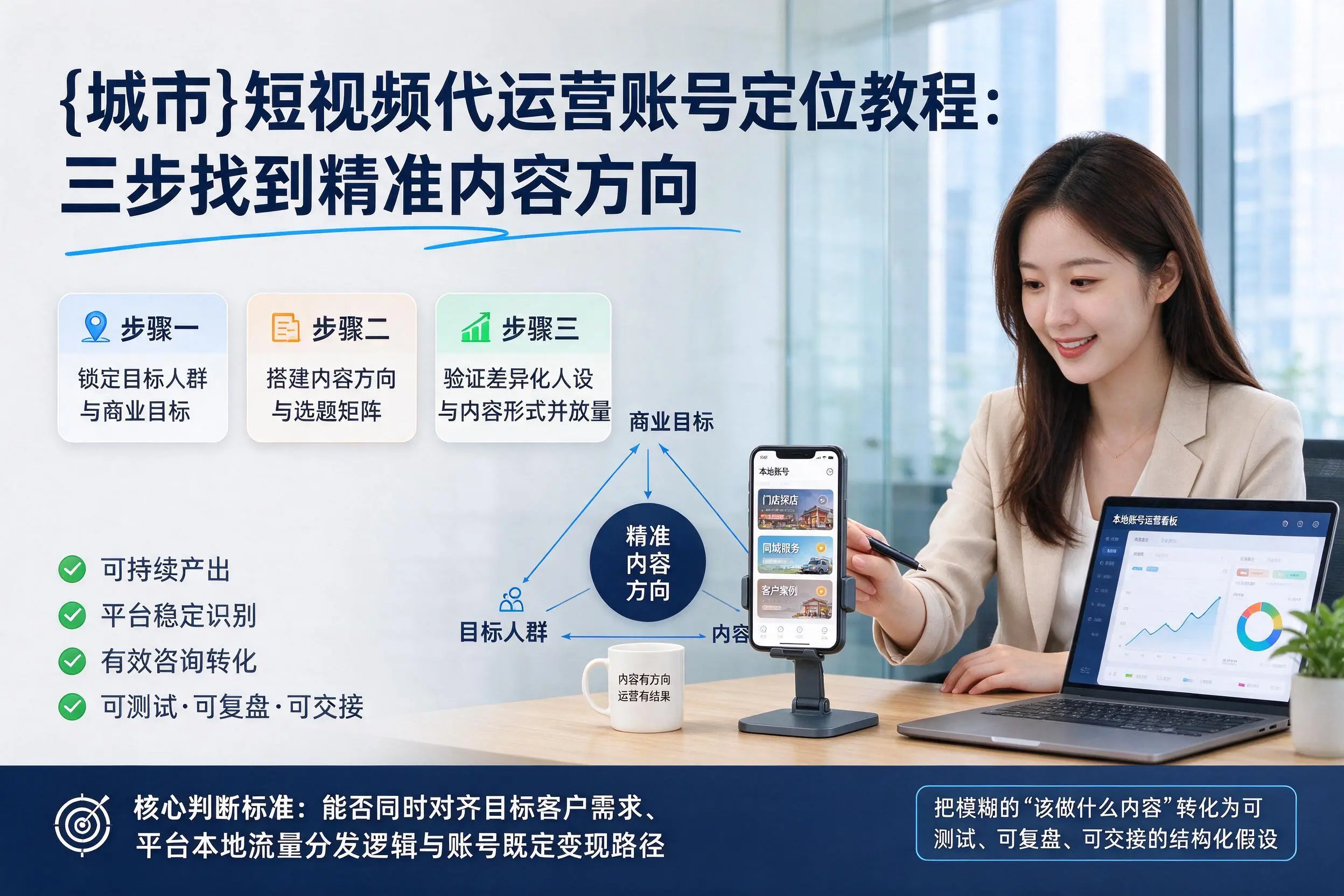 天门短视频代运营账号定位教程:三步找到精准内容方向