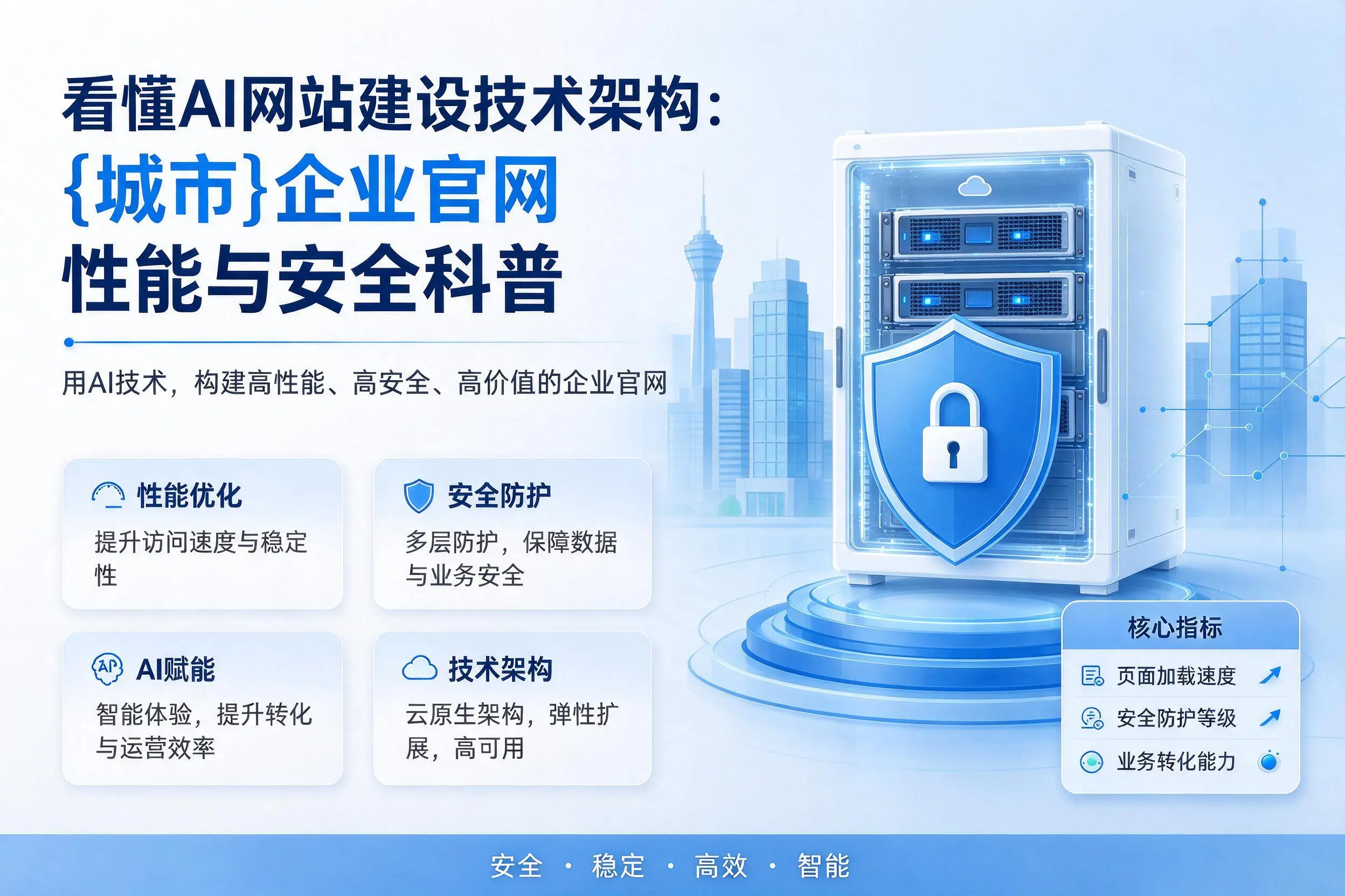 看懂AI网站建设技术架构：天门企业官网性能与安全科普