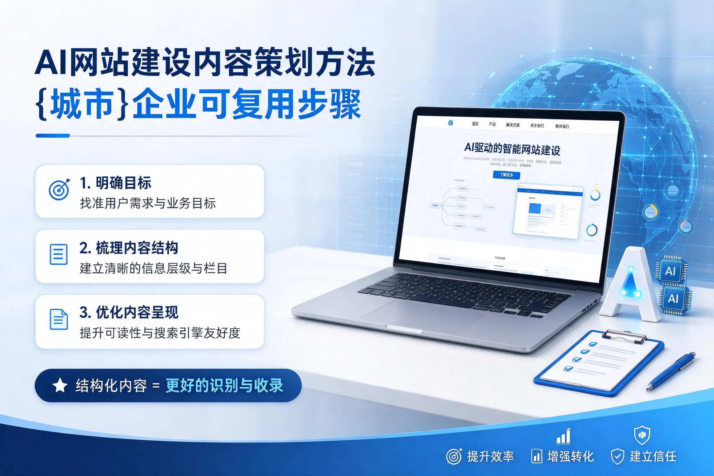 AI网站建设内容策划方法，天门企业可复用步骤