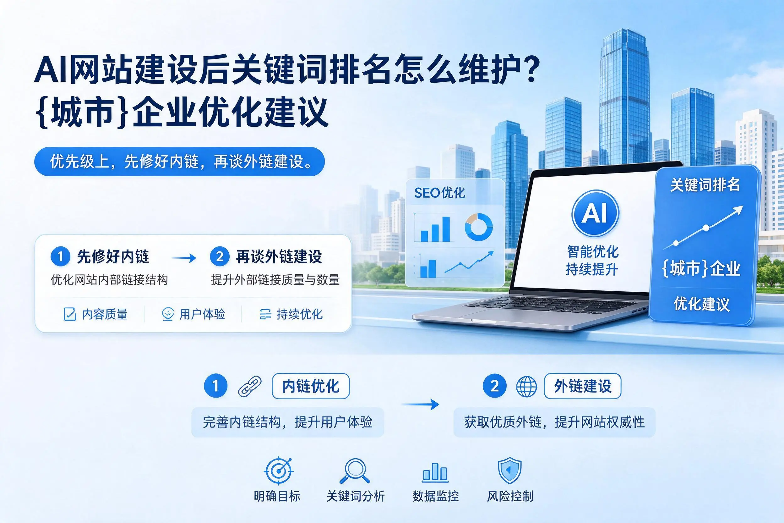 AI网站建设后关键词排名怎么维护?天门企业优化建议