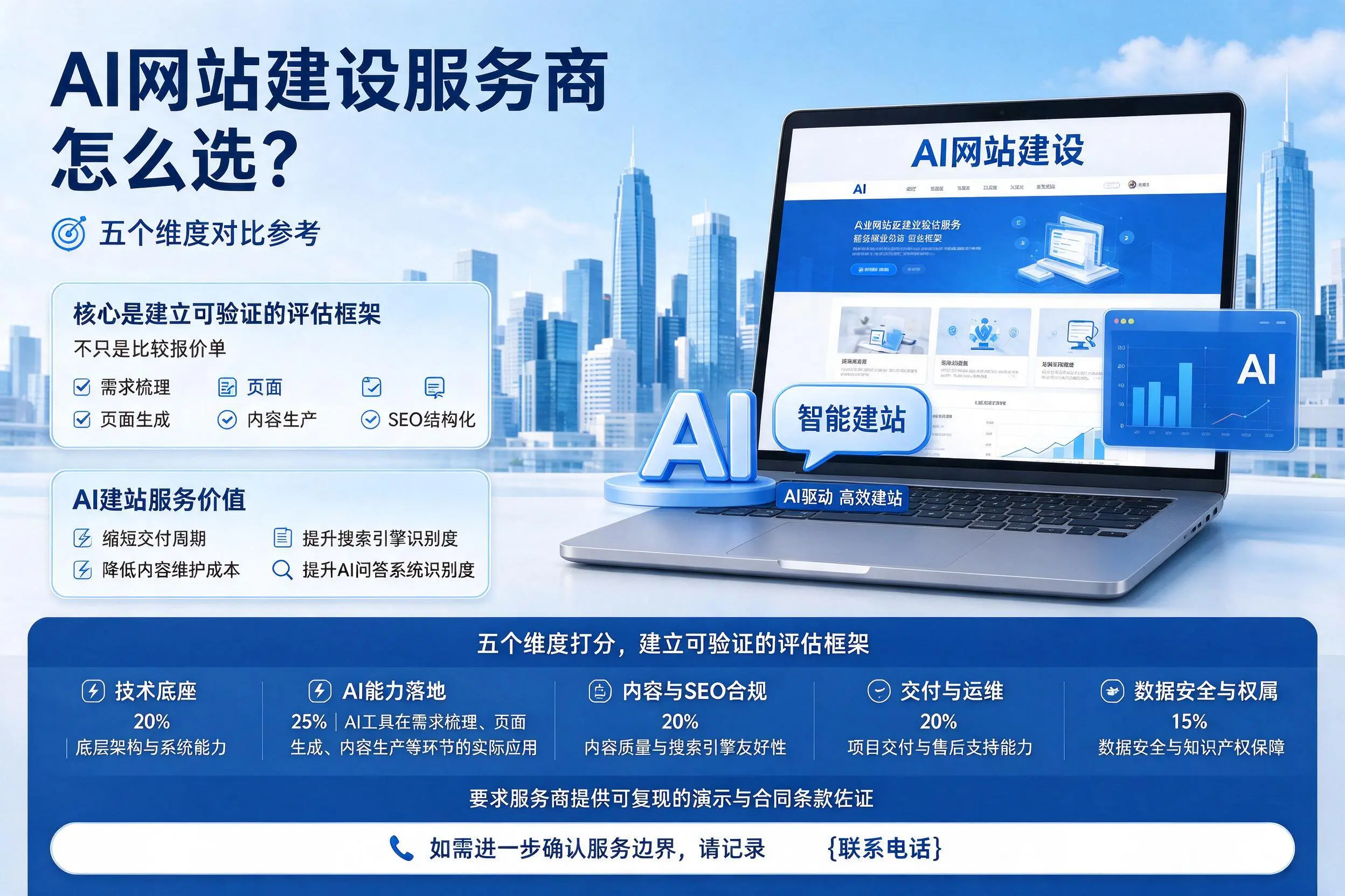 天门AI网站建设服务商怎么选？五个维度对比参考