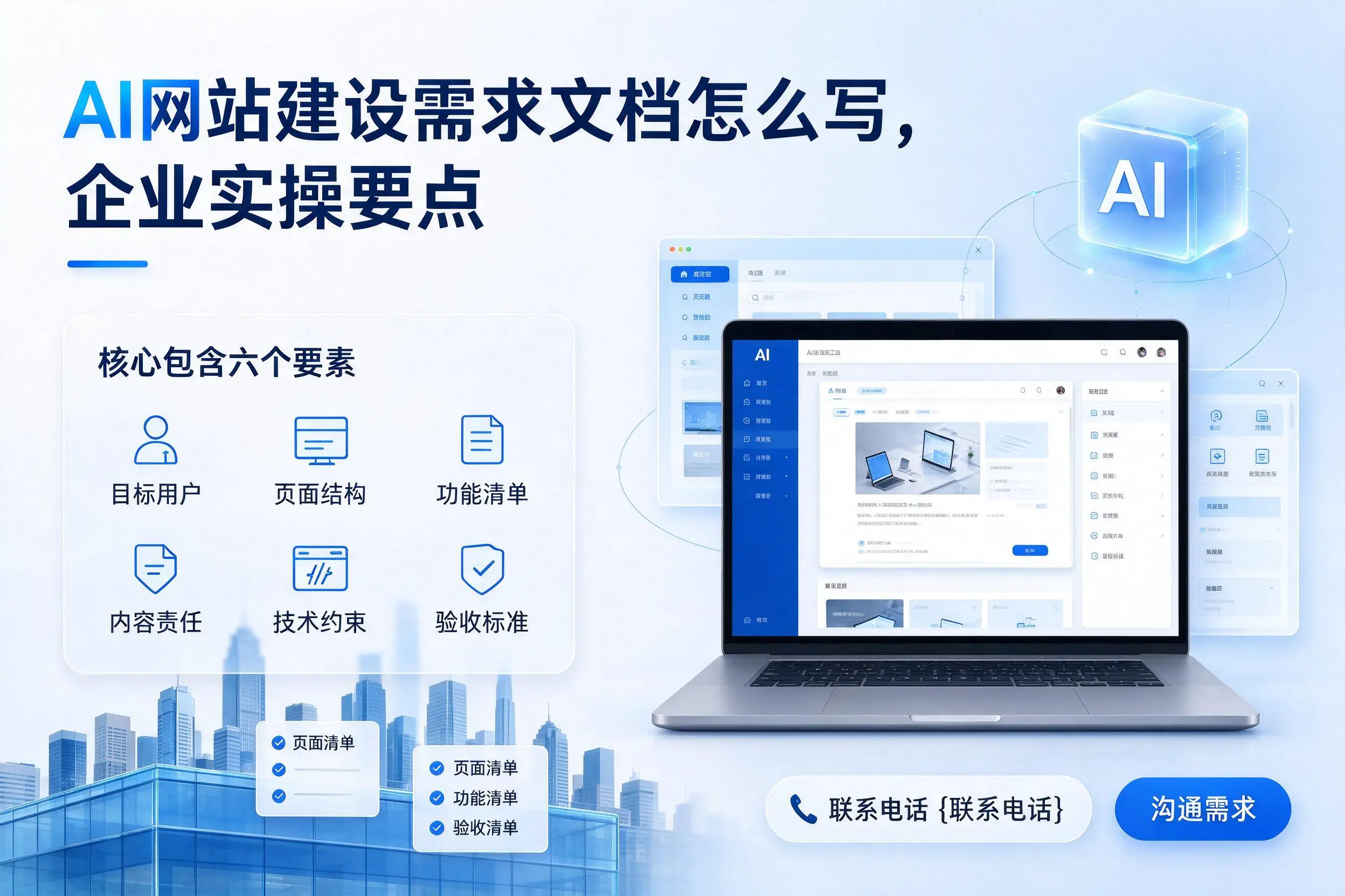 AI网站建设需求文档怎么写,天门企业实操要点