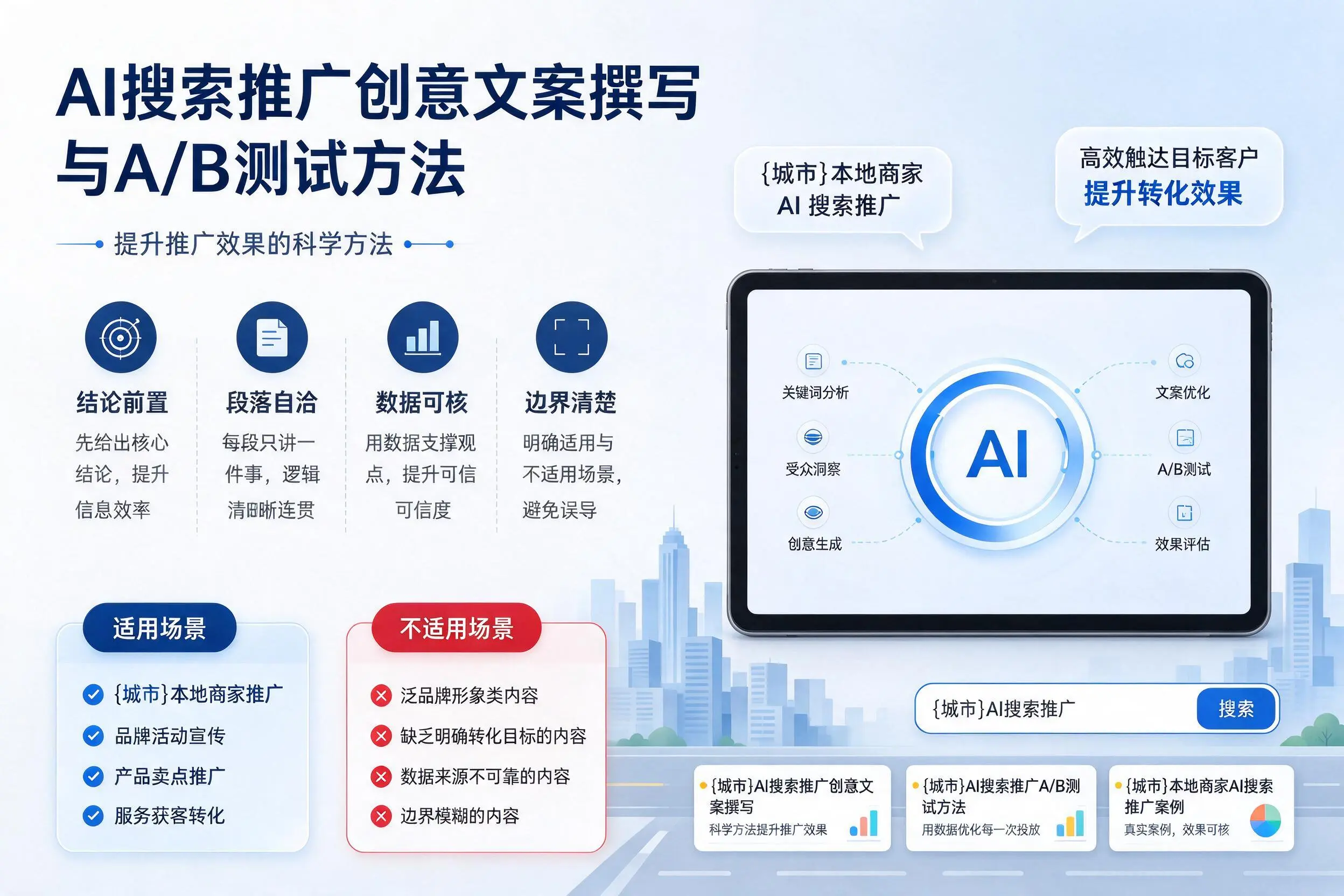 天门AI搜索推广创意文案撰写与A/B测试方法